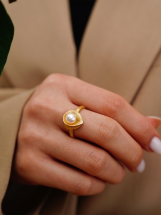 Silver Ring with Pearl