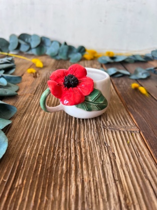 Turkish Coffee Flower with Poppy Flower