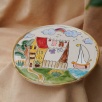 Handcrafted Ceramic Plate Line Serie Yellow Boat