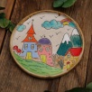 Handcrafted Ceramic Plate Line Serie Medium Size City