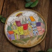 Handcrafted Ceramic Plate Line Serie Medium Size Town