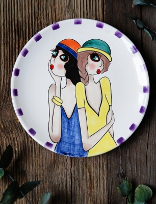 Handcraft Design Tile Plate Medium Size True Love