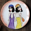 Handcraft Design Tile Plate Medium Size Twins