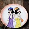 Handcraft Design Tile Plate Medium Size Twins