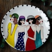 Handcraft Design Tile Plate Large Size Party Time