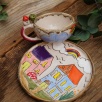Handmade Desing Ceramic Turkish Coffee Set