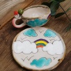 Handcraft Design Ceramic Turkish Coffee Set