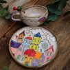 Handcraft Design Ceramic Turkish Coffee Set City