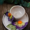 Handcraft Design Ceramic Flower Cup Set