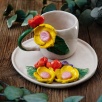 Handcraft Design Yellow Flower Ceramic Mug Set