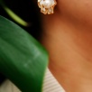 Handmade Mother of Pearl and Pearl Design Silver Earrings