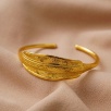 Handmade Design Gold Plated Thick Brass Bracelet