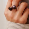 Black Pearl Handmade Design Silver Ring