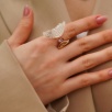 Mother of Pearl Handmade Design Silver Ring