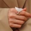 Mother of Pearl Handmade Design Silver Ring