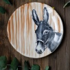 Handmade Desing Tile Plate Donkey