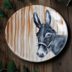 Handmade Desing Tile Plate Donkey