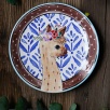 Handmade Desing Tile Plate llama