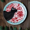 Handmade Desing Tile Plate Black Cat