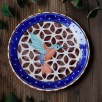Handmade Desing Tile Plate Hummingbird