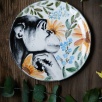 Handmade Desing Tile Plate Chimpanzee