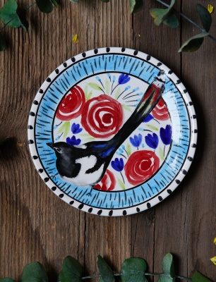 Handcraft Desing Tile Plate Swallow