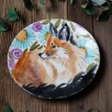 Handmade Desing Tile Plate Fox