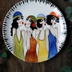 Handcraft Design Tile Plate Large Size Four of Us