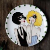 Handcraft Design Tile Plate Medium Size Surprised