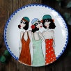Handcraft Design Tile Plate Large Size Charming