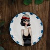 Handcraft Design Tile Plate Small Size Excited