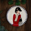 Handcraft Design Tile Plate Small Size Red