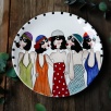 Handcraft Design Tile Plate Large Size Party Girls