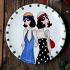 Handcraft Design Tile Plate Medium Size Summer Time