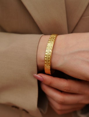 Handmade Gold Plated Brass Bracelet
