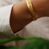 Handmade Desing Gold Plated Brass Bracelet