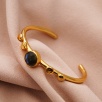Handmade Gold Plated Brass Bracelet Labradorite Detailed