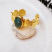 Handmade Gold Plated Brass Bracelet Turquoise Stone