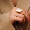 Handmade Desing Silver Ring with Baroque Pearl