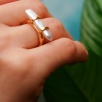 Handmade Design Silver Ring with Pearl