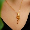 Handmade Snake Design Brass Necklace
