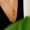 Handmade Snake Design Brass Necklace