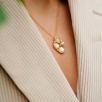Handmade Design Mother of Pearl Stone Silver Necklace