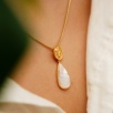 Handmade Design Silver Necklace Mother of Pearl