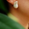 Handmade Design Gold Plated Silver Earring with Pearl