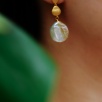 Handmade Design Gold Plated Silver Pearl Earrings
