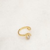 Handmade Design Gold Plated Brass Ring with Moon Stone
