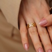 Handmade Gold Plated Brass Ring