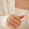 Handmade Gold Plated Brass Ring
