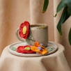 Handmade Design  Flower Ceramic Mug Set